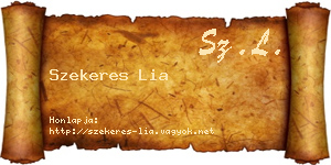 Szekeres Lia névjegykártya